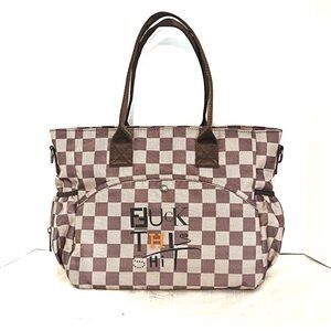 New Kent Stetson Checkered Graphic Bag 16”x 10” F This Sh..t